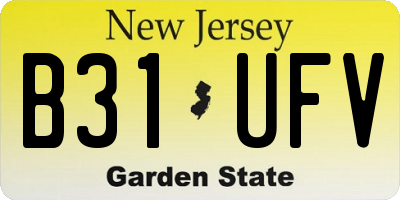 NJ license plate B31UFV