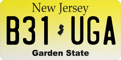 NJ license plate B31UGA