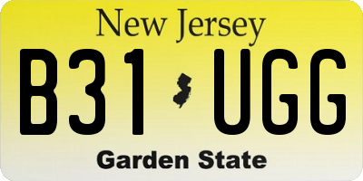 NJ license plate B31UGG