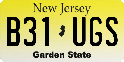 NJ license plate B31UGS