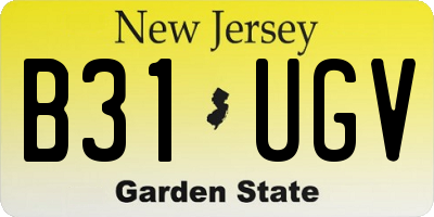 NJ license plate B31UGV