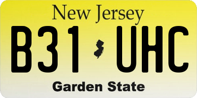 NJ license plate B31UHC