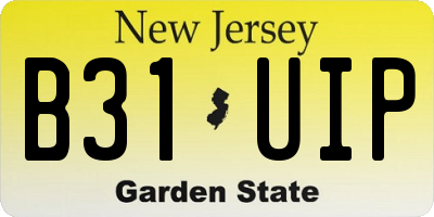 NJ license plate B31UIP