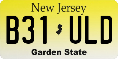 NJ license plate B31ULD