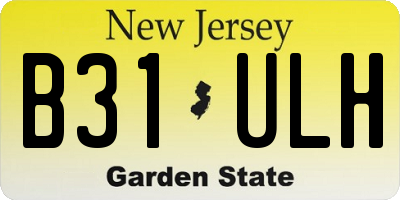 NJ license plate B31ULH