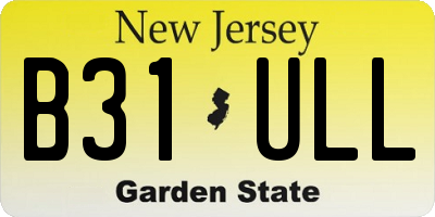 NJ license plate B31ULL