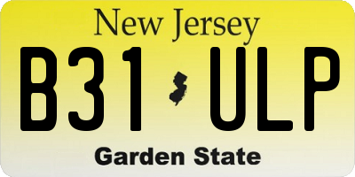 NJ license plate B31ULP
