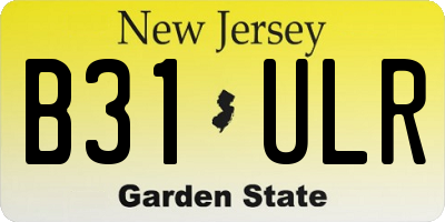 NJ license plate B31ULR