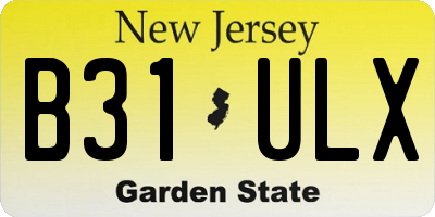 NJ license plate B31ULX