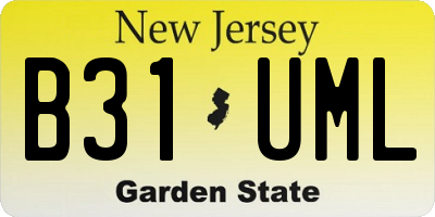 NJ license plate B31UML