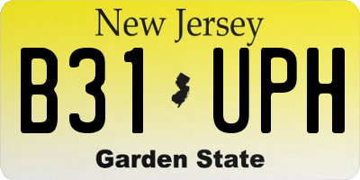 NJ license plate B31UPH