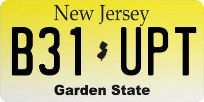 NJ license plate B31UPT