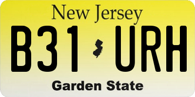 NJ license plate B31URH