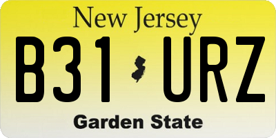 NJ license plate B31URZ