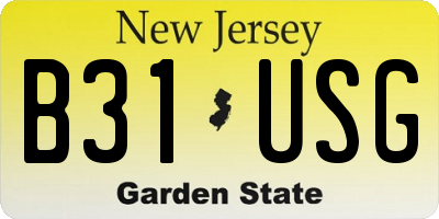 NJ license plate B31USG