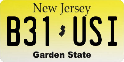 NJ license plate B31USI