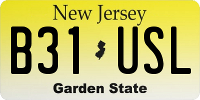 NJ license plate B31USL