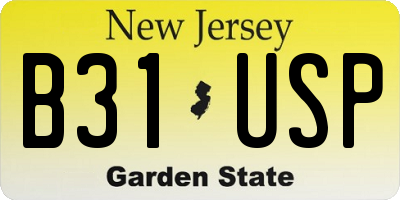 NJ license plate B31USP