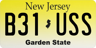 NJ license plate B31USS