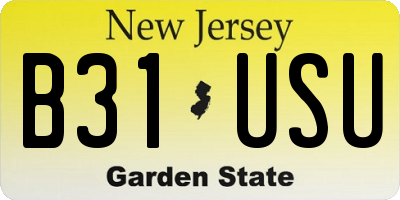 NJ license plate B31USU