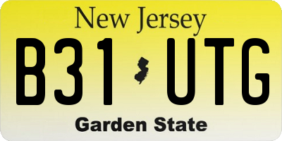 NJ license plate B31UTG