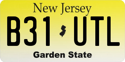 NJ license plate B31UTL