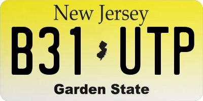 NJ license plate B31UTP
