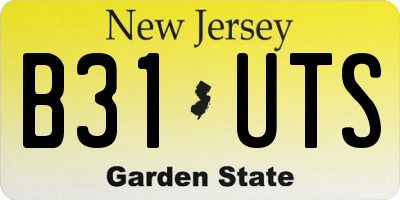NJ license plate B31UTS