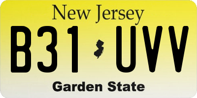 NJ license plate B31UVV