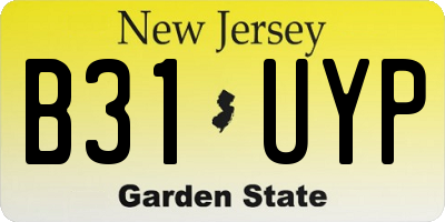 NJ license plate B31UYP