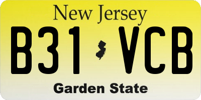 NJ license plate B31VCB