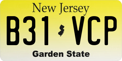NJ license plate B31VCP