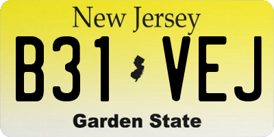 NJ license plate B31VEJ