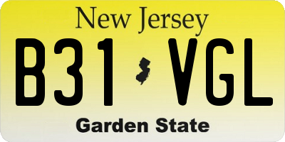NJ license plate B31VGL