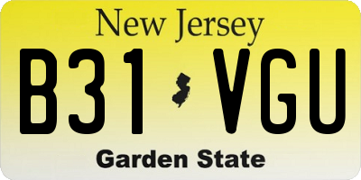NJ license plate B31VGU