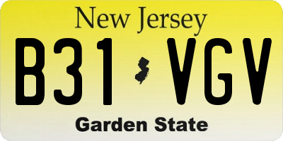 NJ license plate B31VGV