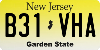 NJ license plate B31VHA