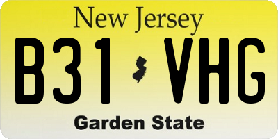 NJ license plate B31VHG