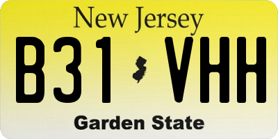 NJ license plate B31VHH