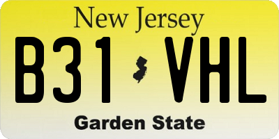 NJ license plate B31VHL