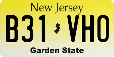 NJ license plate B31VHO