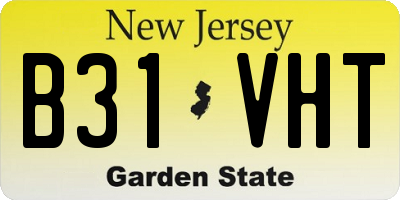 NJ license plate B31VHT