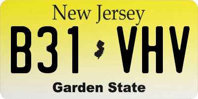 NJ license plate B31VHV