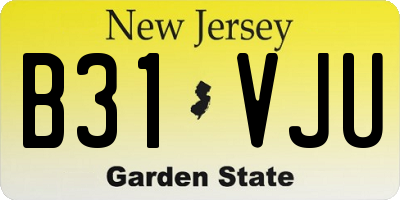 NJ license plate B31VJU