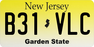 NJ license plate B31VLC