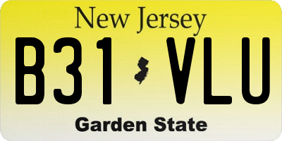 NJ license plate B31VLU