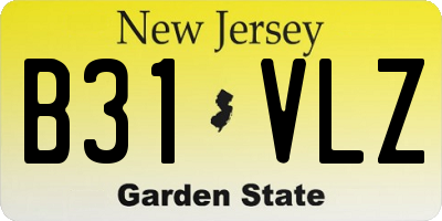 NJ license plate B31VLZ