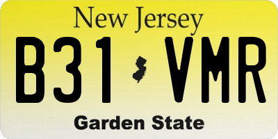 NJ license plate B31VMR