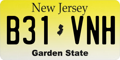 NJ license plate B31VNH