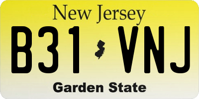 NJ license plate B31VNJ